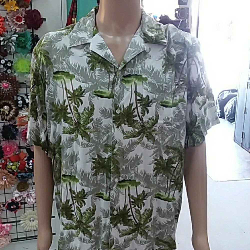 Men's LG Hawiian Tiki Palm Tree Shirt